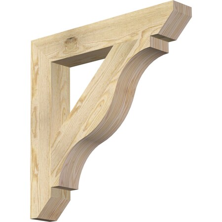 Ekena Millwork Funston Slat Rough Sawn Bracket, Douglas Fir, 4"W x 26"D x 26"H BKT04X26X26FST06RDF